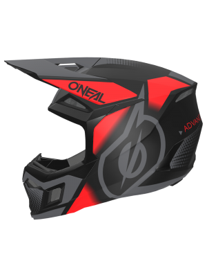 Мотокрос каска O'NEAL 3SERIES VISION BLACK/RED/GRAY V.24
