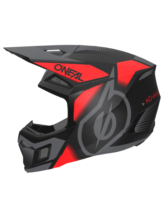 Мотокрос каска O'NEAL 3SERIES VISION BLACK/RED/GRAY V.24