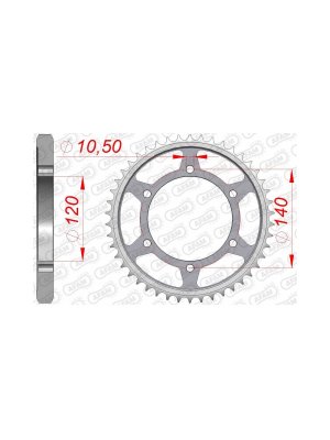 Заден Стоманен Зъбак 42 Зъба/ 530 Kawasaki VN800 95-05, VN800 96-06; Suzuki GSX1300R 99-07, TL1000R 98-02
