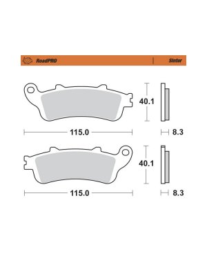 Накладки предни 405101 Honda, Kawasaki