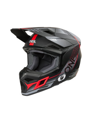 Мотокрос каска O'NEAL 3SERIES HAZE BLACK/GRAY/RED V.26