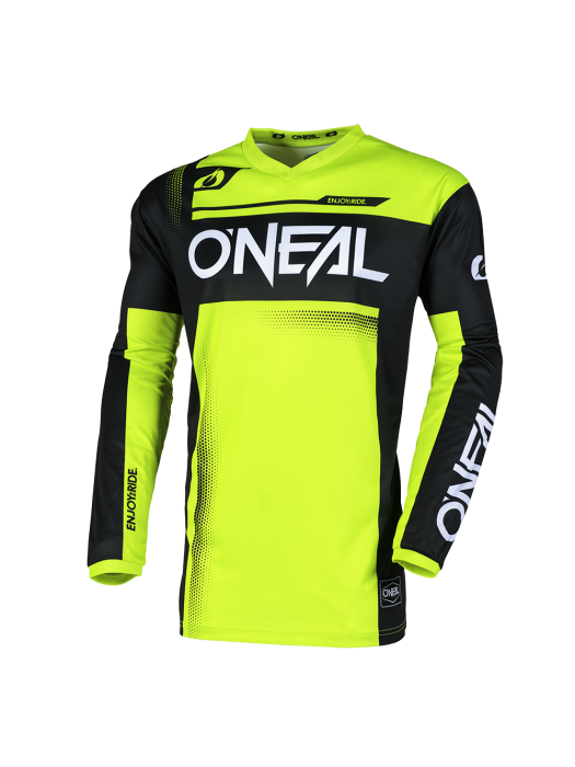 Мотокрос блуза O`NEAL ELEMENT RACEWEAR BLACK/NEON YELLOW V.25