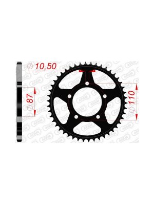 Заден Стоманен Зъбак 39 Зъба/ 520 Suzuki GS500 89-08, GSX250R 17-20, SFV650 09-16, SV650 16-25, SV650X 18-25