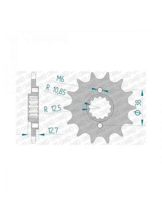 Преден зъбак 14 Зъба/ 520 Kawasaki KLR650 95-14, KLX650 93-02