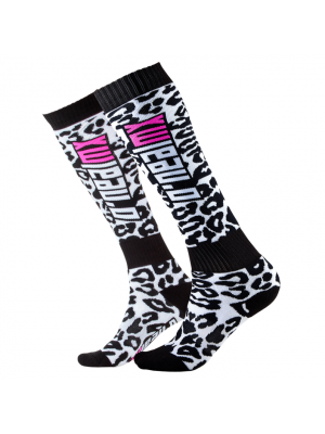 Термо чорапи O'NEAL Pro MX WILD Black/White/Pink