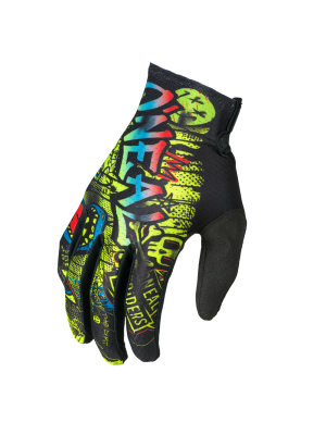 Детски мотокрос ръкавици O’NEAL MATRIX RANCID BLACK/NEON YELLOW V.26