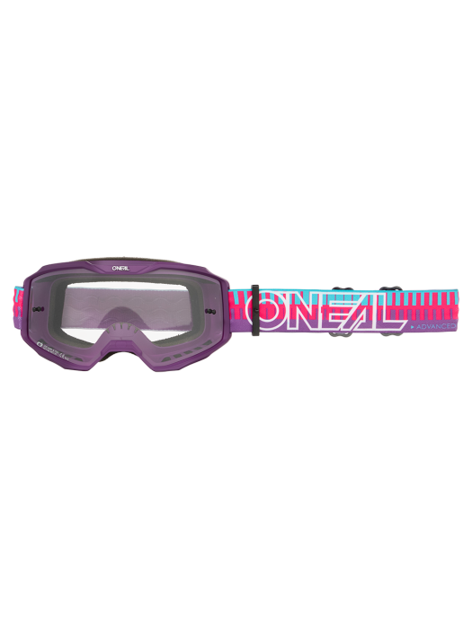 Мотокрос очила O'NEAL B-10 STRIPED PINK/PURPLE - CLEAR V.26