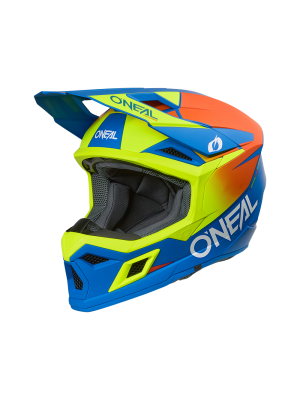 Мотокрос каска O'NEAL 3SERIES SOLID BLUE/NEON V.26