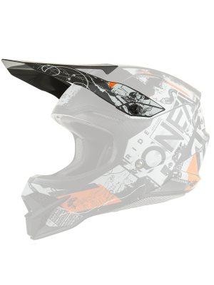 Козирка за мотокрос каска O'NEAL SCARZ BLACK/GRAY/ORANGE