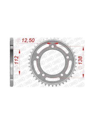 Заден Стоманен Зъбак 41 Зъба/ 520 Honda 750X-ADV 17-23, CB/CBR500 13-21, NC750X 14-23