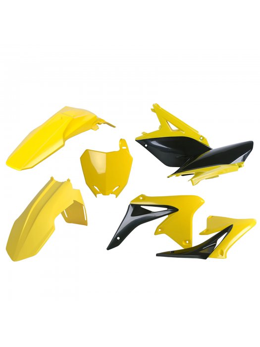 Пластмасов MX кит Polisport за Suzuki RMZ250 -2010-18 Yellow/Black OEM Color (17)