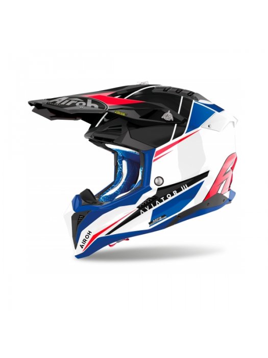 Каска Aviator 3 Push Blue Red Gloss