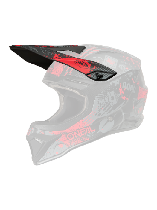 Козирка за каска O'NEAL 1SERIES VIBRANT BLACK/RED