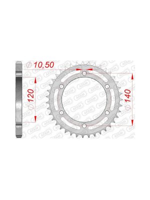 Заден Стоманен Зъбак 40 Зъба/ 525 Kawasaki W650 99-06, ZR750 99-04, ZR750S 91-05