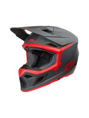 Мотокрос каска O'NEAL 3SERIES E-STROKE GRAY/RED V.26