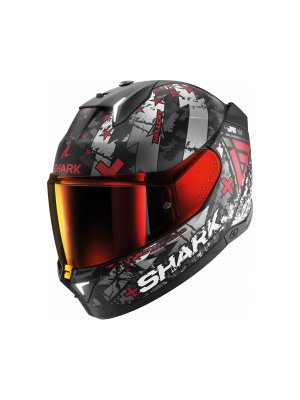 Каска Skwal i3 Hellcat Mat Black Grey Red