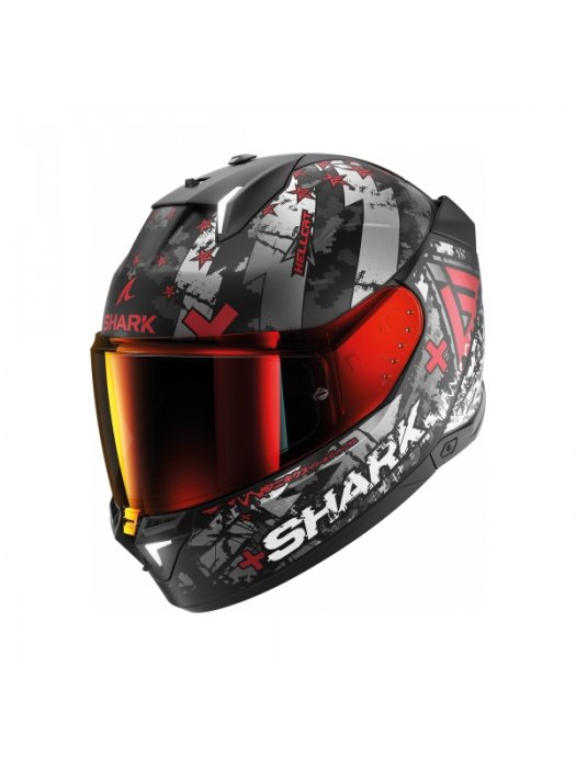 Каска Skwal i3 Hellcat Mat Black Grey Red