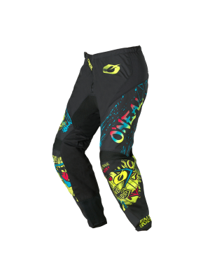 Детски мотокрос брич O'NEAL ELEMENT RANCID BLACK/NEON YELLOW V.26