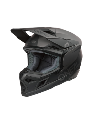 Мотокрос каска O'NEAL 3SERIES SOLID BLACK/GRAY V.26