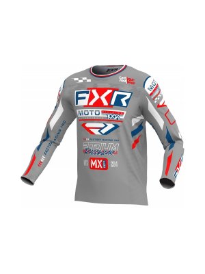 Тениска Podium Gladiator MX25 Grey White Red