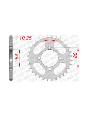 Заден Стоманен Зъбак 32 Зъба/ 520 Yamaha YFM125G Grizzly 05-12, YFA1125 Breeze 89-04