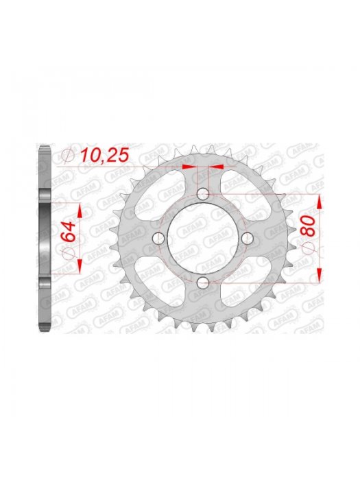 Заден Стоманен Зъбак 32 Зъба/ 520 Yamaha YFM125G Grizzly 05-12, YFA1125 Breeze 89-04