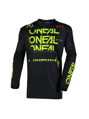 Мотокрос блуза O'NEAL ELEMENT STATIC BLACK/NEON YELLOW V.25