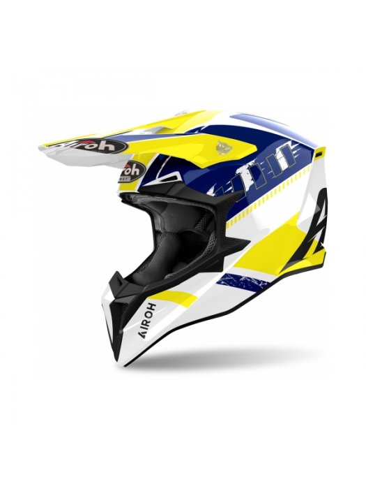 Каска Wraaap Feel Yellow/Blue Gloss