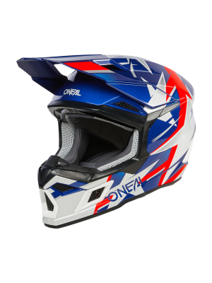 Мотокрос каска O'NEAL 3SERIES RIDE BLUE/WHITE/RED V.24