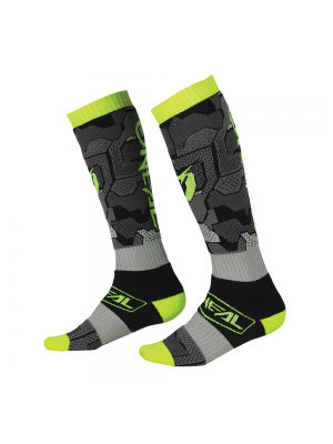 Термо чорапи O'NEAL PRO MX CAMO V.22 GRAY/NEON YELLOW