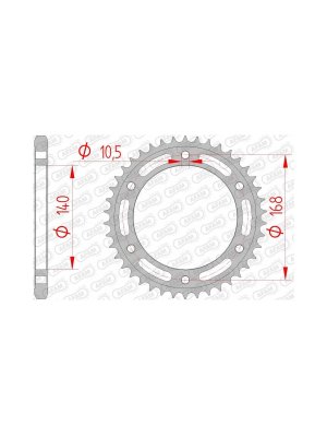 Заден Стоманен Зъбак 41 Зъба/ 525 BMW F650GS 06-12, F700GS 11-18, F800GS 06-18, F800R 15-20