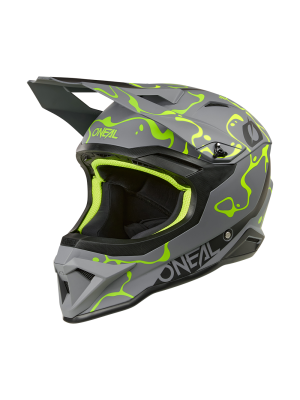 Каска O'NEAL 1SERIES SPLASH GRAY/NEON YELLOW V.26