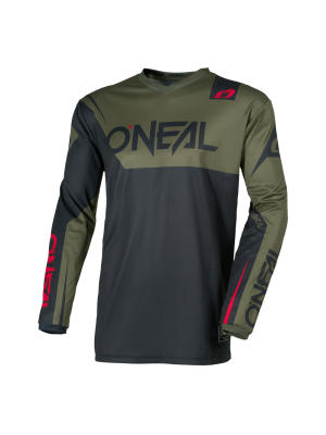 Мотокрос блуза O`NEAL ELEMENT RACEWEAR BLACK/OLIVE V.26