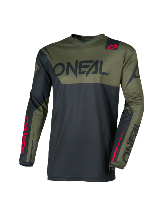 Мотокрос блуза O`NEAL ELEMENT RACEWEAR BLACK/OLIVE V.26