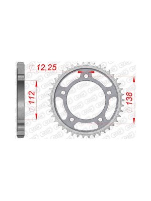 Заден Стоманен Зъбак 45 Зъба/ 530 Honda CB1100 13-19, CB900F Hornet 02-07, CBF1000F 10-15