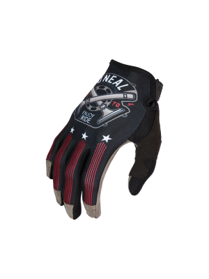 Мотокрос ръкавици O'NEAL MAYHEM PISTON V.23 BLACK/WHITE/RED