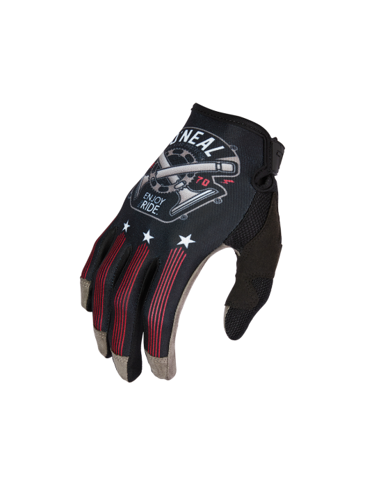 Мотокрос ръкавици O'NEAL MAYHEM PISTON V.23 BLACK/WHITE/RED