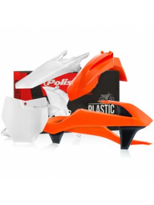 Пластмасов MX Replica кит POLISPORT за KTM 85 SX 2006-12 OEM Color (11-12) Orange/White