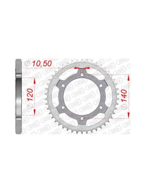 Заден Стоманен Зъбак 44 Зъба/ 525 Suzuki GSX-R600 97-00, GSX-R750 98-99
