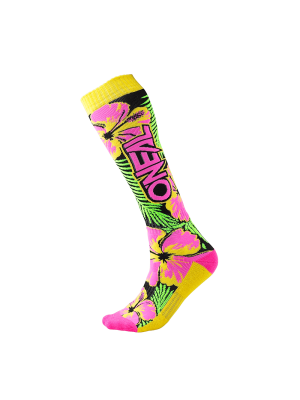 Термо чорапи O'NEAL PRO MX ISLAND pink/green/yellow