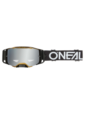 Мотокрос очила O'NEAL B-33 HEXA BLACK/GOLD - SILVER MIRROR V.26