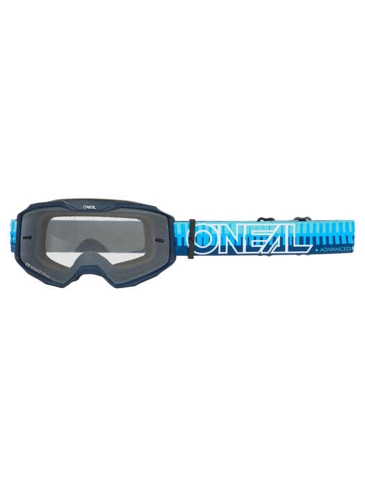 Мотокрос очила O'NEAL B-10 STRIPED BLUE/BLUE - CLEAR V.26