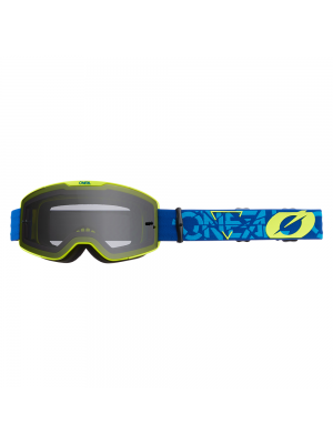 Мотокрос очила B-20 STRAIN V.22 BLUE/NEON YELLOW - GRAY