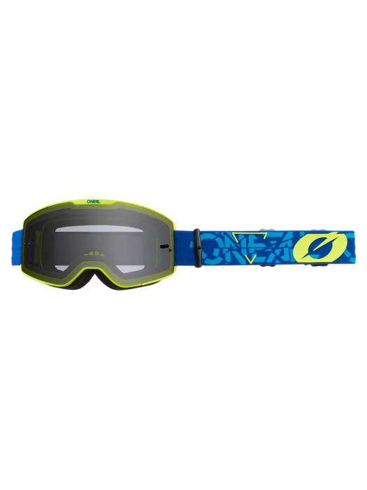 Мотокрос очила B-20 STRAIN V.22 BLUE/NEON YELLOW - GRAY