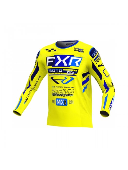 Тениска Podium Gladiator MX25 Yellow Navy Blue