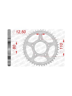 Заден Стоманен Зъбак 45 Зъба/ 525 Honda CB500 94-03, CB750F2 Seven Fifty 92-01, CB750 Nighthawk 91-03