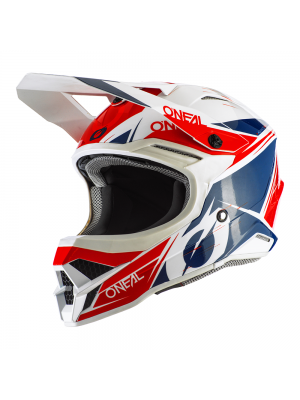 Мотокрос каска O'NEAL 3SERIES STARDUST WHITE/BLUE/RED