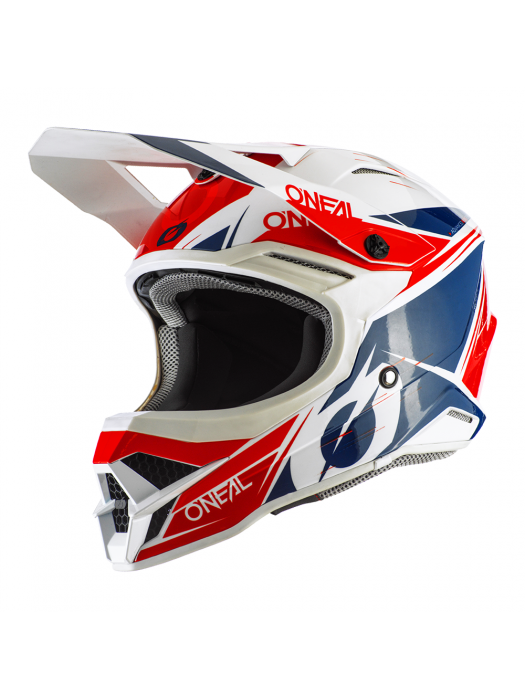 Мотокрос каска O'NEAL 3SERIES STARDUST WHITE/BLUE/RED