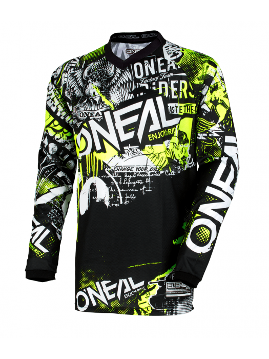 Детска мотокрос блуза O'NEAL ATTACK BLACK/HI-VIZ 2020