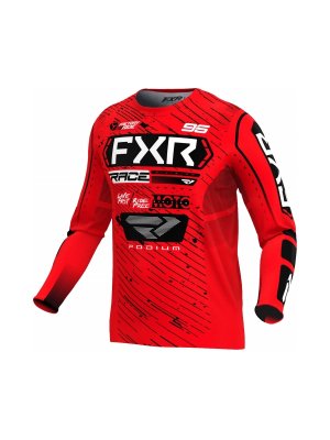 Детска тениска Podium MX25 Red Black